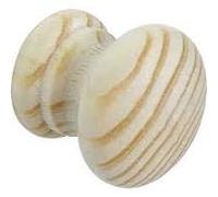Unlacquered 10 X PINE Wood Wooden Kitchen Cabinet Door Pull Knobs Handle w/ 30mm Bolt & Insert (50 mm)