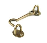 Unlacquered Aged Solid Brass Cabin Hook Door Latch Cabinet Lock Gate Catch 100mm