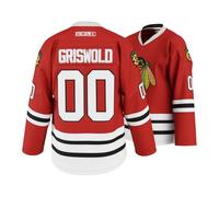 UNLC Griswold #00 Movie Hockey Jersey - Stitched Letters and Numbers S-5XL Authentic Fabs Apparel, Red, 3XL