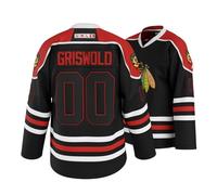 UNLC Griswold Youth #00 Movie Hockey Jersey - Stitched Letters & Numbers Authentic Fan Apparel Breathable Polyester S-XL Kids, Black, S