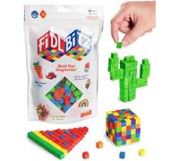 Unleash Creativity with FidlBitz Foam Building Blocks | Bag of Bitz with 3 Colours | Interact, Create and Build in 2D and 3D | Fidget and Sensory Fun for Kids | Open-Ended Play | 30g Block Set