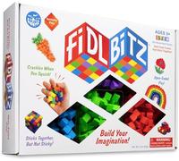 Unleash Creativity with FidlBitz Foam Building Blocks | Deluxe Set with 6 Colours | Interact, Create and Build in 2D and 3D | Fidget and Sensory Fun for Kids | Open-Ended Play | 60g Block Set