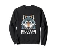 Unleash The Alpha Wolf Gym Fitness Motivation Sweatshirt