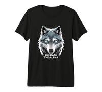 Unleash The Alpha Wolf Gym Motivational Power Premium T-Shirt