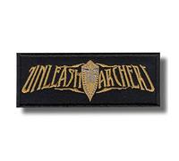 Unleash The Archers Iron-on Embroidered Black Rectangular Music Patch