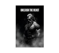 Unleash The Beast Gym Poster Canvas Poster Wall Art Decor Print Picture Paintings for Living Room Bedroom Decoration 20x30inch(50x75cm)