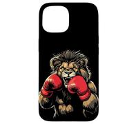 Unleash the Beast with this Lion Wearing Boxing Gloves Case for iPhone 15