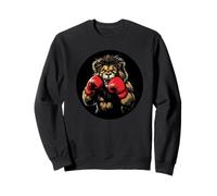 Unleash the Beast with this Lion Wearing Boxing Gloves Sweatshirt