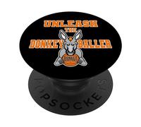 Unleash the Donkey Baller Donkey Basketball Player PopSockets Adhesive PopGrip