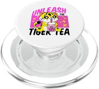 Unleash The Tiger Boba and Bubble Tea Cute Cat Kawaii Anime PopSockets PopGrip for MagSafe