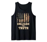 Unleash The Truth Vintage Distressed Flag Tank Top