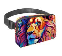 Unleash Your Adventurous Spirit, Discover The Versatility of our Crossbody Bag, a Travel Waist Pack for Men and Women, Perfect for Running, Walking, Hiking, and Cycling, Color Drawing Lion