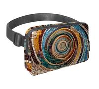 Unleash Your Adventurous Spirit with The Travel Waist Pack for Men and Women, Ideal for Running, Walking, Hiking, and Cycling, Mosaic Spiral Pattern