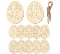 Unleash Your Creativity With These Unfinished Wood Cutouts, Perfect For And Creating Your Own Easter Decorations.Each Egg Shaped Hollow Out Wood Pendant Is Ide