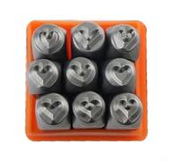 Unleash Your Imagination with 9Pcs Heart Shaped Metal Stamps for Jewelry and DIY Crafting