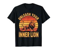 Unleash your inner lion Retro Zoo Animal Lion T-Shirt