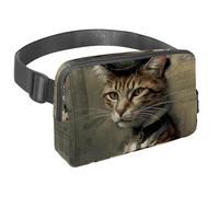Unleash Your Wanderlust, Crossbody Bag for Men and Women, Perfect for Running, Walking, Hiking, and Cycling, Vintage Cat Pattern
