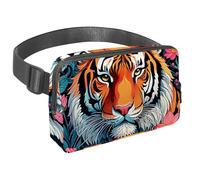 Unleash Your Wanderlust, Discover The Ultimate Travel Waist Pack for Men and Women, featuring a Crossbody Bag for Running, Walking, Hiking, and Cycling, Color Drawing Tiger