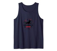 Unleashed & Loving It: Playful Dog Lover Tank Top, Men, Navy, XXL