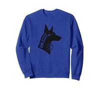 Unleashed Potential: Doberman Silhouette for Dog Lovers Sweatshirt, Adult Unisex, Royal Blue, XL