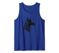 Unleashed Potential: Doberman Silhouette for Dog Lovers Tank Top, Men, Royal Blue, L