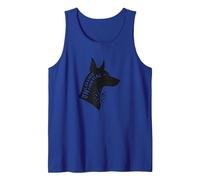 Unleashed Potential: Doberman Silhouette for Dog Lovers Tank Top, Men, Royal Blue, S