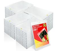 unlemoni Card Sleeve, 100pcs Magnetic Card Holders for Trading Cards, 35PT Hard Plastic Baseball Card Case Protector, Compatible with Standard Cards, Game Cards, MTG Cards
