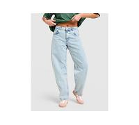 Unlike Humans Mid-Rise Barrel Jeans - Blue - Womens 6