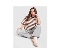 Unlike Humans Stripe Jem T-Shirt - Brown - Womens S