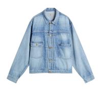 Unlikely Dry Goods Men's Time Travel Trucker Jacket Vintage Indigo 1977 Wash Large