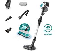 Bosch BCS71HYGGB stick vacuum/electric broom 2-in-1 stick vacuum Battery Dry&wet HEPA Bagless Aqua colour, Black, White