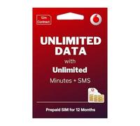 Unlimited Data Sim 12 Months - £275 Annually - QR Code Activation - Vodafone