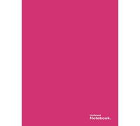 Unlined Notebook Fuchsia Hot Pink cute and nice cover color: Unruled Notebook Large A4 (8.5” x 11”), 100 Pages