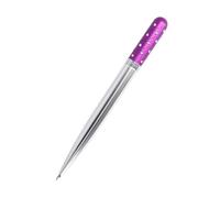 Unlinen Crystal Pen with Sparkling Rhinestones in Purple, Elegant Pen in Gift Box, with International Large Capacity Refill, Black Writing Gift Idea