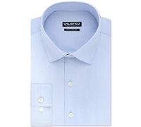 UNLISTED Kenneth Cole Men's Dress Shirt Slim Fit Checks and Stripes (Patterned), Sky Blue, 15"-15.5" Neck 34"-35" Sleeve