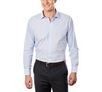 UNLISTED Kenneth Cole Men's Dress Shirt Slim Fit Checks and Stripes (Patterned), Sky Blue, 16"-16.5" Neck 32"-33" Sleeve