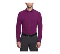 UNLISTED Kenneth Cole Men's Dress Shirt Solid, Raspberry, 16"-16.5" Neck 32"-33" Sleeve