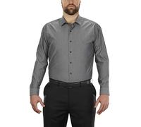 UNLISTED Men's Dress Shirt Big and Tall Solid, Graphite, 18.5" Neck 37"-38" Sleeve