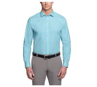 UNLISTED Men's Dress Shirt Regular Fit Solid, Aqua, 14"-14.5" Neck 32"-33" Sleeve