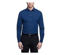 UNLISTED Men's Solid Dress Shirts, Medium Blue, 16"-16.5" Neck 32"-33" Sleeve