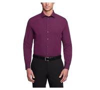 UNLISTED Men's Solid Dress Shirts, Raspberry, 15"-15.5" Neck 32"-33" Sleeve