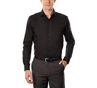 UNLISTED Men's Dress Shirt Solid, Black, 16"-16.5" Neck 32"-33" Sleeve