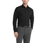 UNLISTED Men's Dress Shirt Solid, Black, 3XL (Neck 48 cm Sleeve 94/97 cm)