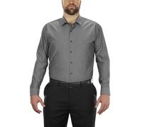 UNLISTED Men's Dress Shirt Solid, Graphite, 18"-18.5" Neck 36"-37" Sleeve