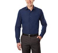UNLISTED Men's Dress Shirt Solid, Medium Blue, 15"-15.5" Neck 32"-33" Sleeve