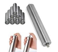 Unloading Pulley Conveyor Roller,1" Stainless Steel Conveyor Roller - 20 Pack, 1" Diameter, 7.9" Length, Feed Table Rollers for Industrial Woodworking & Replacement Parts - Durable, High