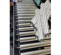Unloading Pulley Conveyor Roller 5 Pcs Replacement Conveyor Rollers for Roller Stands/Woodworking/Industrial Factory Shop, Stainless Steel Gravity Transmission (Dia 50MM/2'',L 500MM(19.7in))