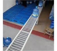 Unloading Pulley Conveyor Roller,Light-Duty Roller Conveyor - Unpowered, Anti-Rust Galvanized Steel, Portable & Splicable for Warehouse & Factory Bucket Unloading - 40cm x 300cm Silver