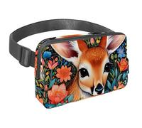 Unlock New Adventures with Our Versatile Travel Waist Pack for Men and Women, A Crossbody Bag for Running, Walking, Hiking, and Cycling, Color Drawing Deer