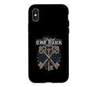 Unlock The Dark Gothic Skeleton Keys Roses Case for iPhone X/XS